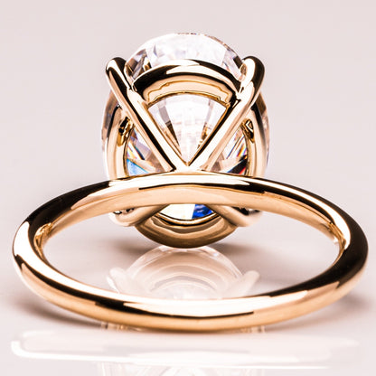 5.18 CT Oval Solitaire Moissanite Engagement Ring