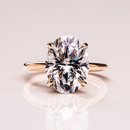 5.18 CT Oval Solitaire Moissanite Engagement Ring