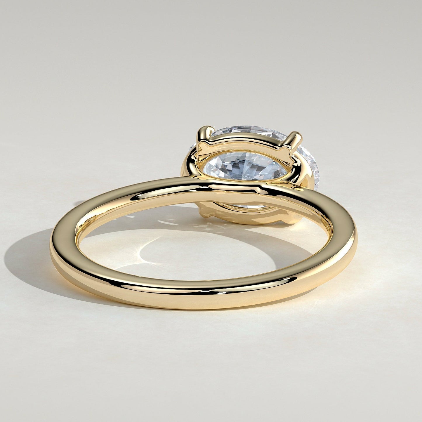 2 CT Oval Solitaire Moissanite Engagement Ring