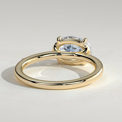 2 CT Oval Solitaire Moissanite Engagement Ring