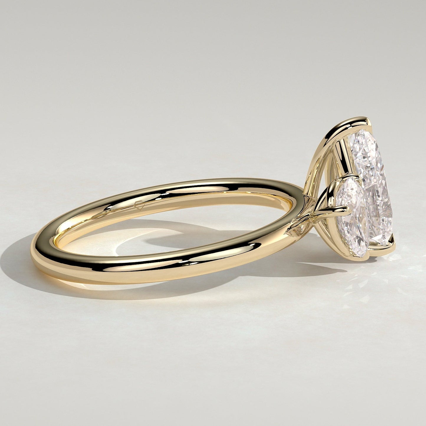 1 TCW Pear Toi et Moi Moissanite Engagement Ring
