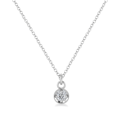 3.0 CT Round Shaped Moissanite Solitaire Necklace