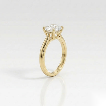1.5 CT Round Solitaire Moissanite Engagement Ring