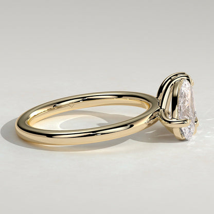 1 CT Pear Toi et Moi Moissanite Engagement Ring