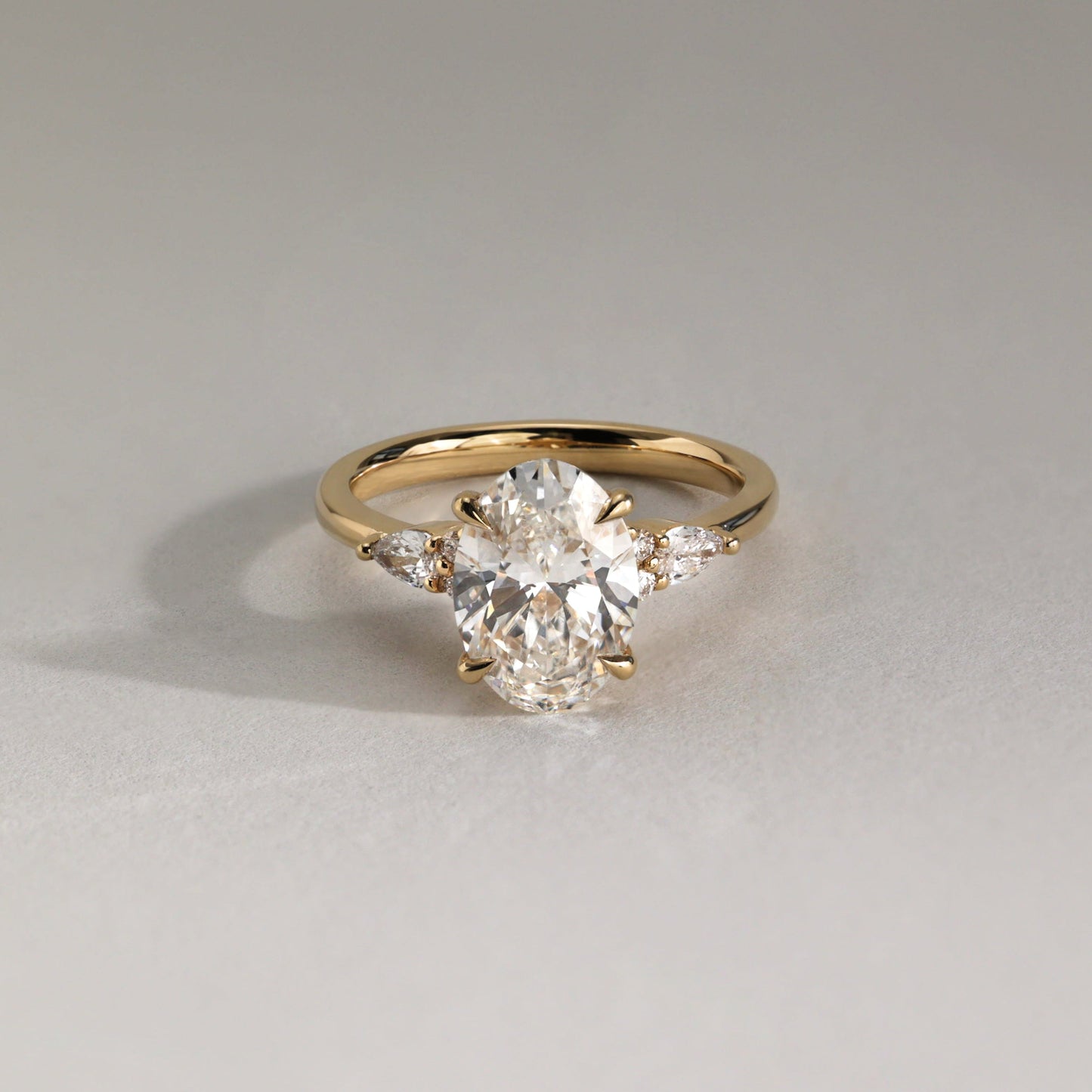 2 CT Oval Cluster Moissanite Engagement Ring