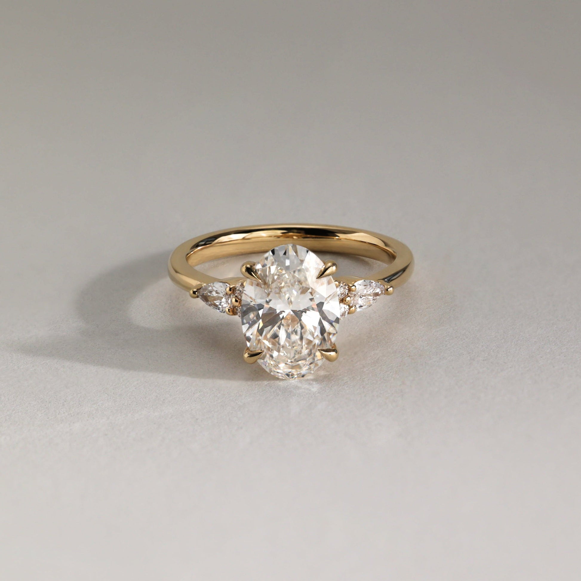 2 CT Oval Cluster Moissanite Engagement Ring