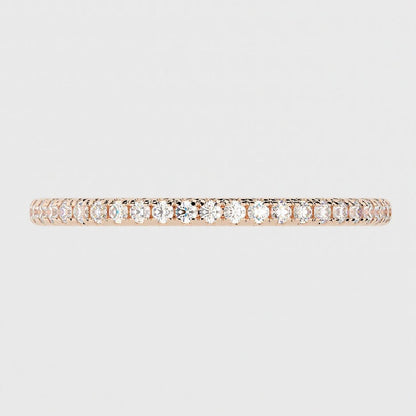 0.30 TCW Round Shaped Moissanite Wedding Band