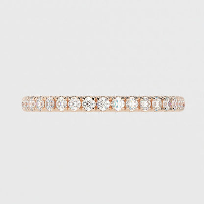 0.25 TCW Round Shaped Moissanite Wedding Band