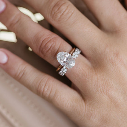 4 CT Oval Solitaire Moissanite Engagement Ring
