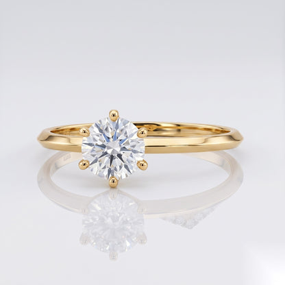 1.5 CT Round Solitaire Moissanite Engagement Ring