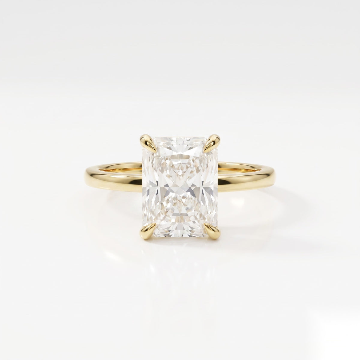 2 CT Radiant Solitaire Moissanite Engagement Ring