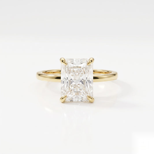 2 CT Radiant Solitaire Moissanite Engagement Ring
