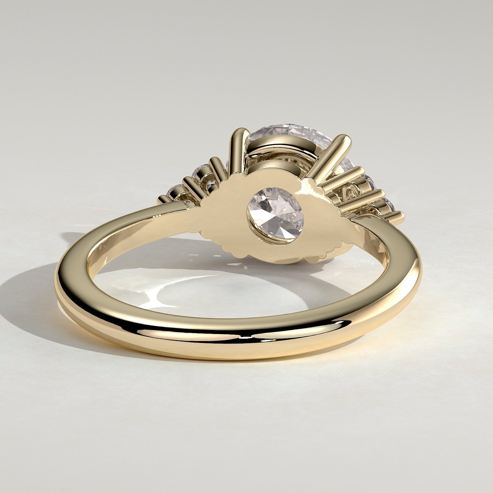 2 CT Round Cluster Moissanite Engagement Ring