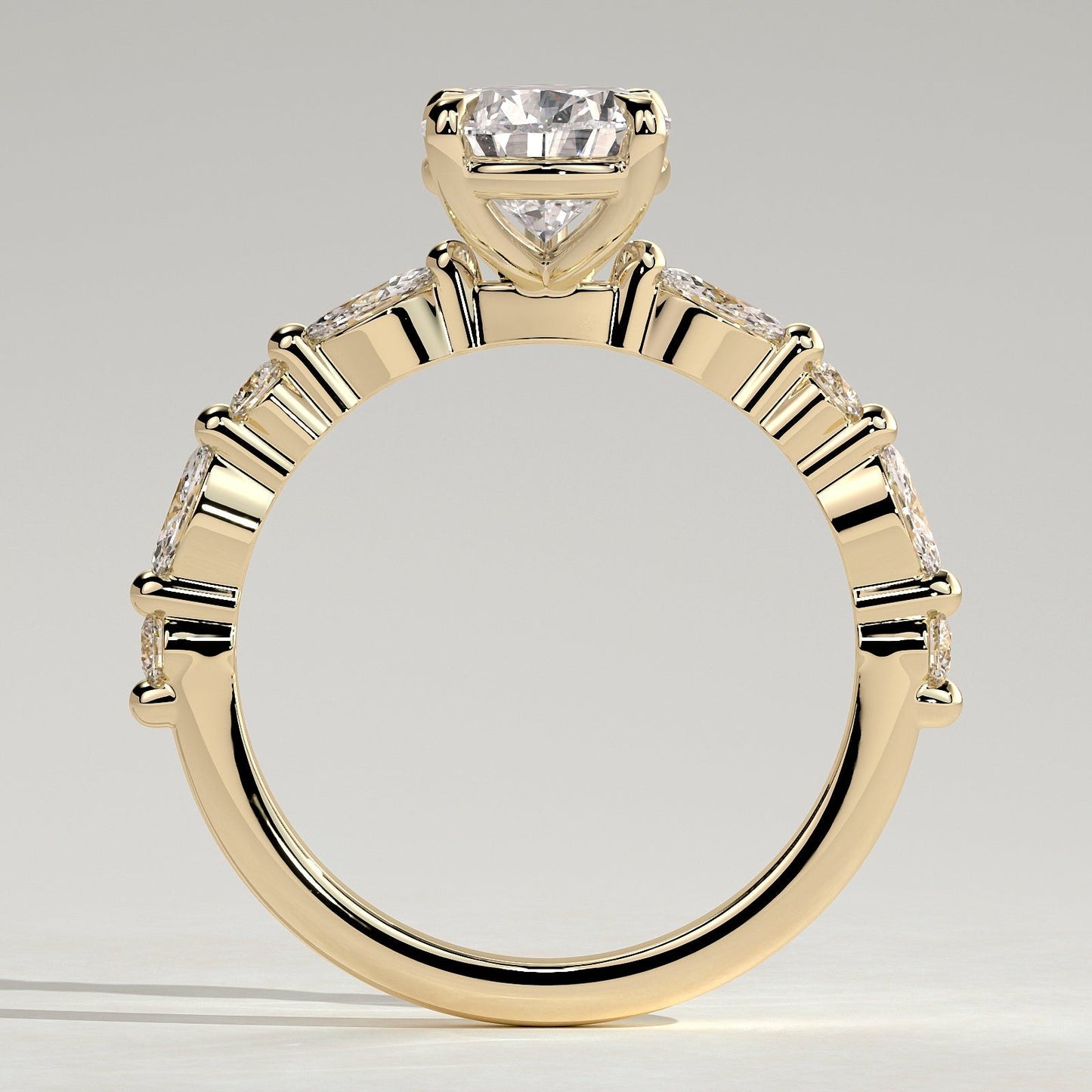 2 CT Pear Dainty Pave Moissanite Engagement Ring