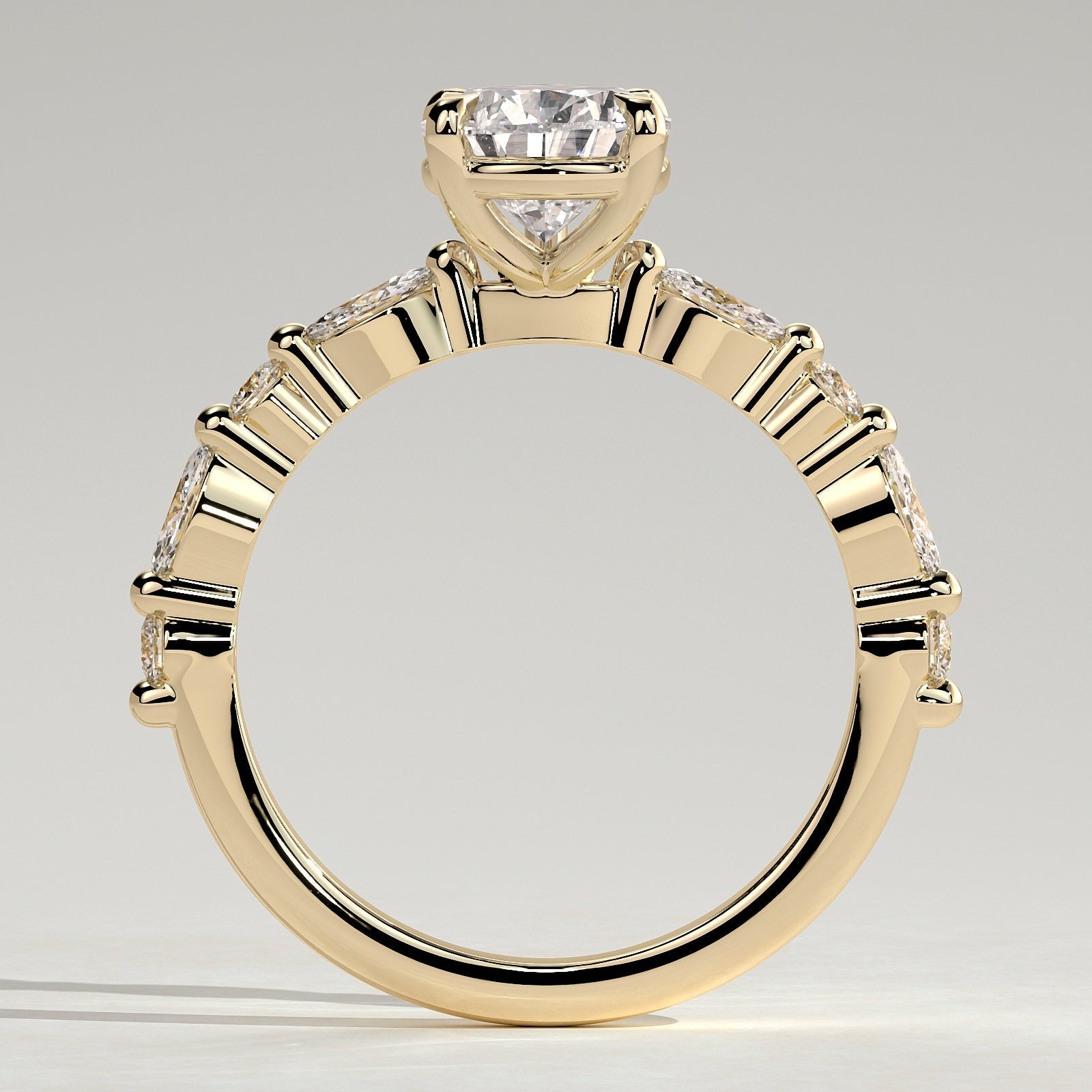 2 CT Pear Dainty Pave Moissanite Engagement Ring