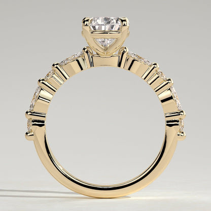 2 CT Pear Dainty Pave Moissanite Engagement Ring