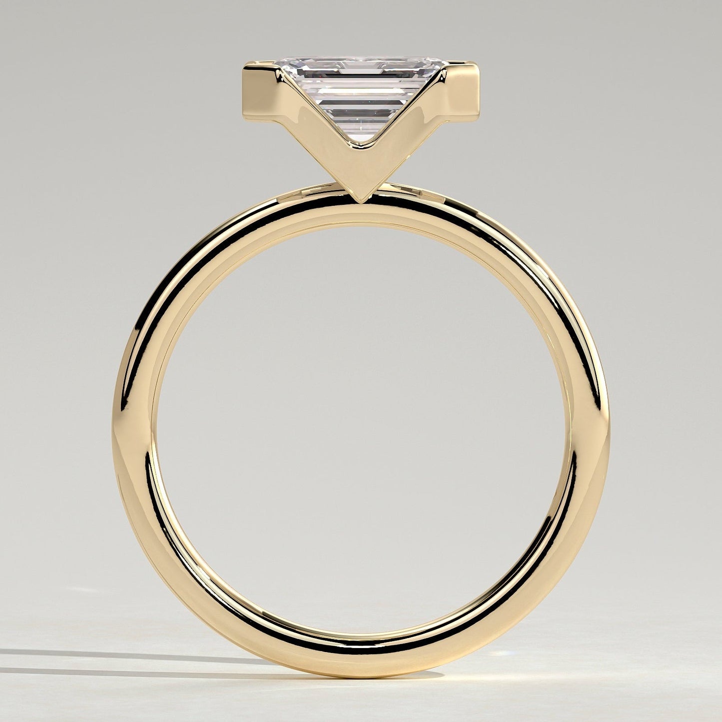 2 CT Emerald Solitaire East-West Moissanite Engagement Ring