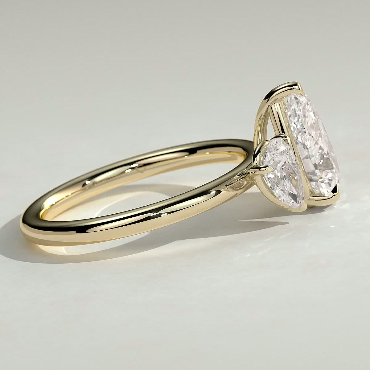 1 TCW Pear Toi et Moi Moissanite Engagement Ring