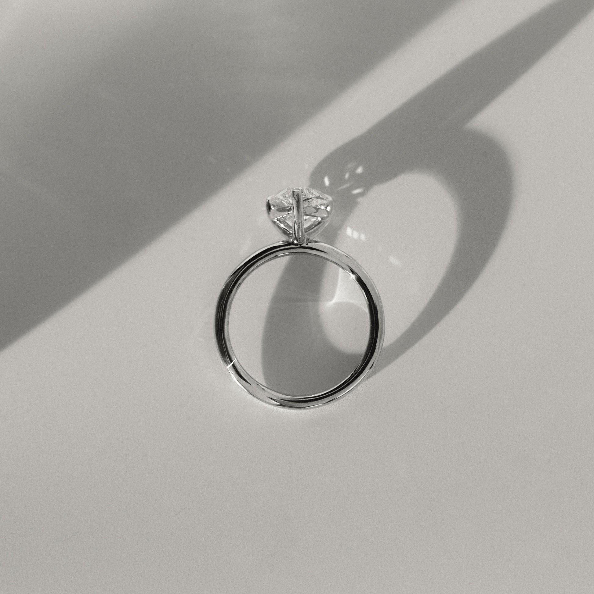 2 CT Pear Solitaire Moissanite Engagement Ring