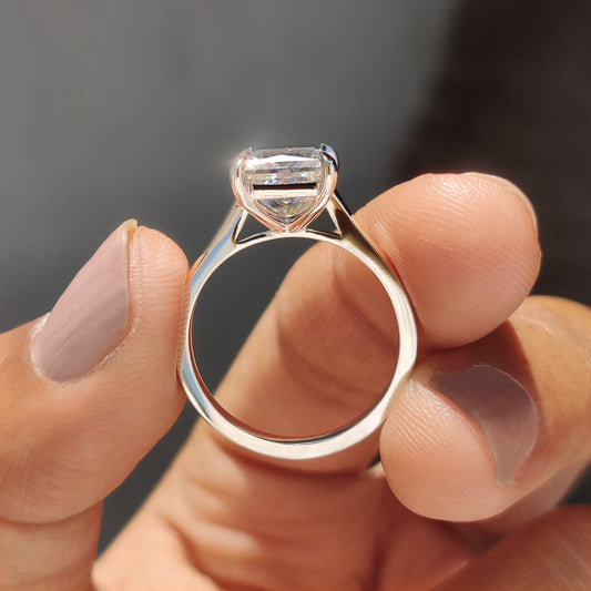 2.5 CT Princess Solitaire Moissanite Engagement Ring