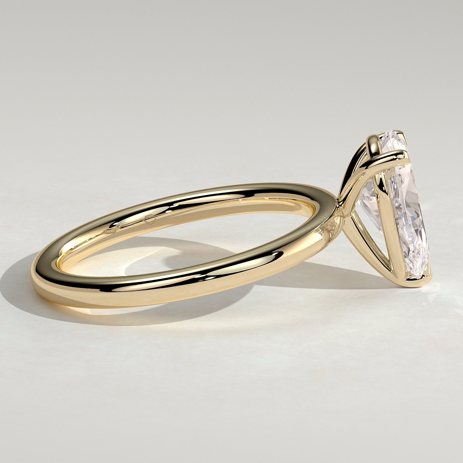 2 CT Pear Solitaire Moissanite Engagement Ring
