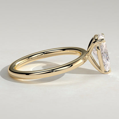 2 CT Pear Solitaire Moissanite Engagement Ring