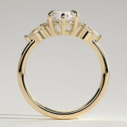 2 CT Marquise Cluster Moissanite Engagement Ring