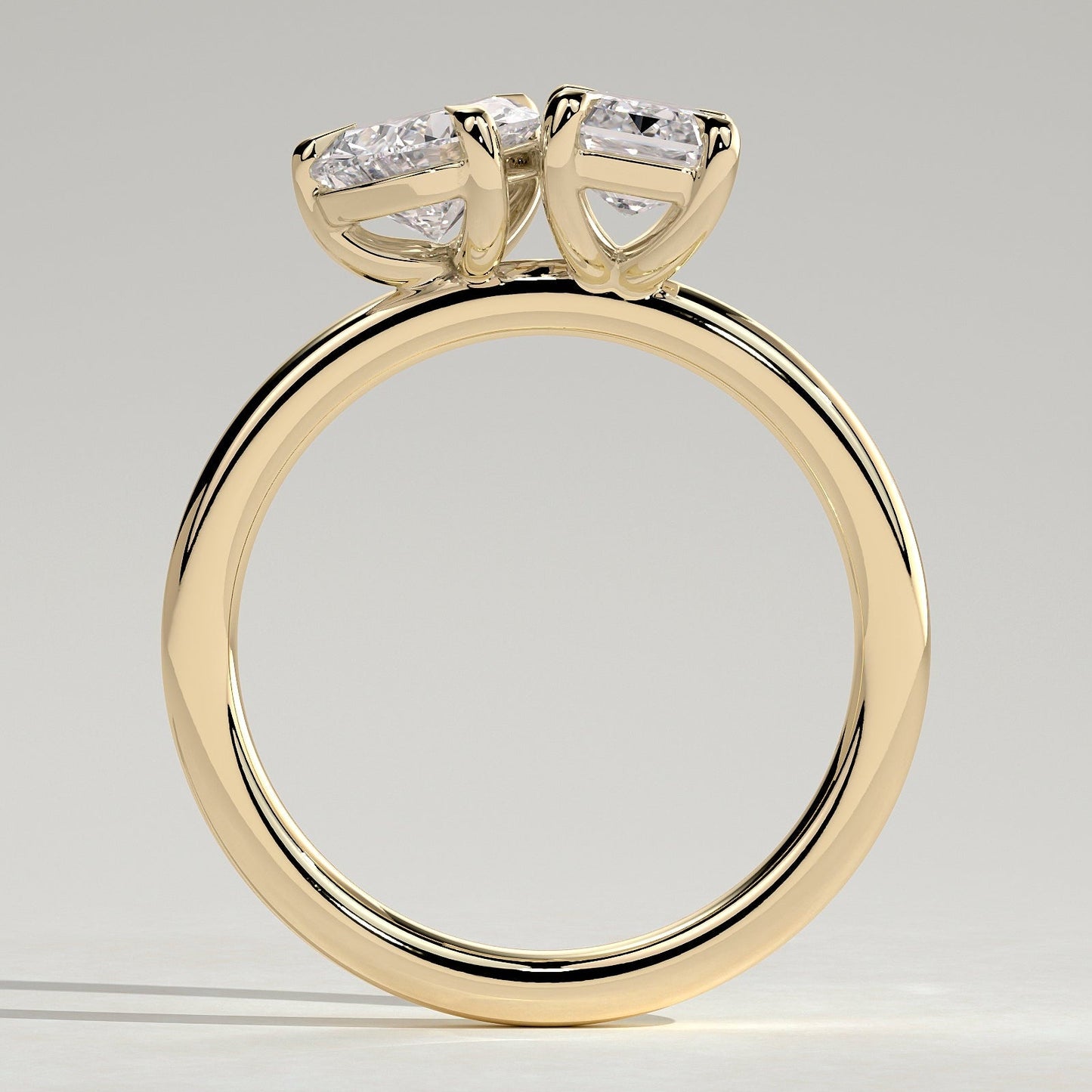 1 CT Pear Toi et Moi Moissanite Engagement Ring