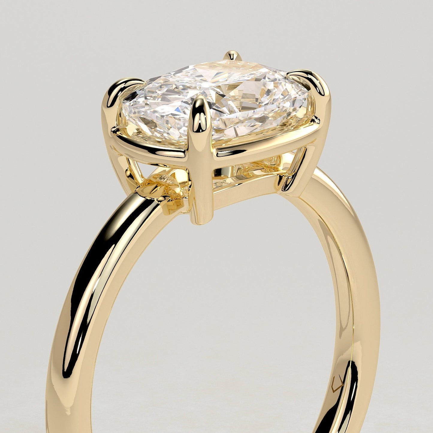 2 CT Elongated Cushion Solitaire Moissanite Engagement Ring
