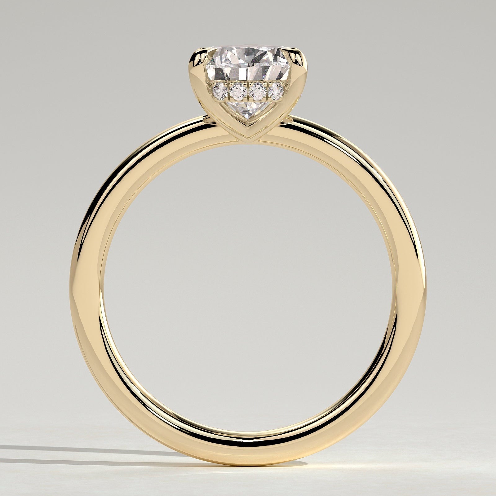 2 CT Pear Hidden Halo Moissanite Engagement Ring