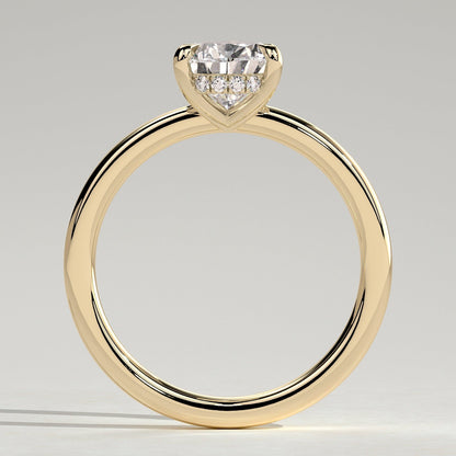 2 CT Pear Hidden Halo Moissanite Engagement Ring