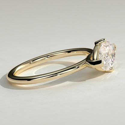2 CT East-West Marquise Solitaire Moissanite Engagement Ring