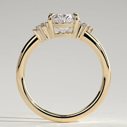 2 CT Oval Cluster Moissanite Engagement Ring