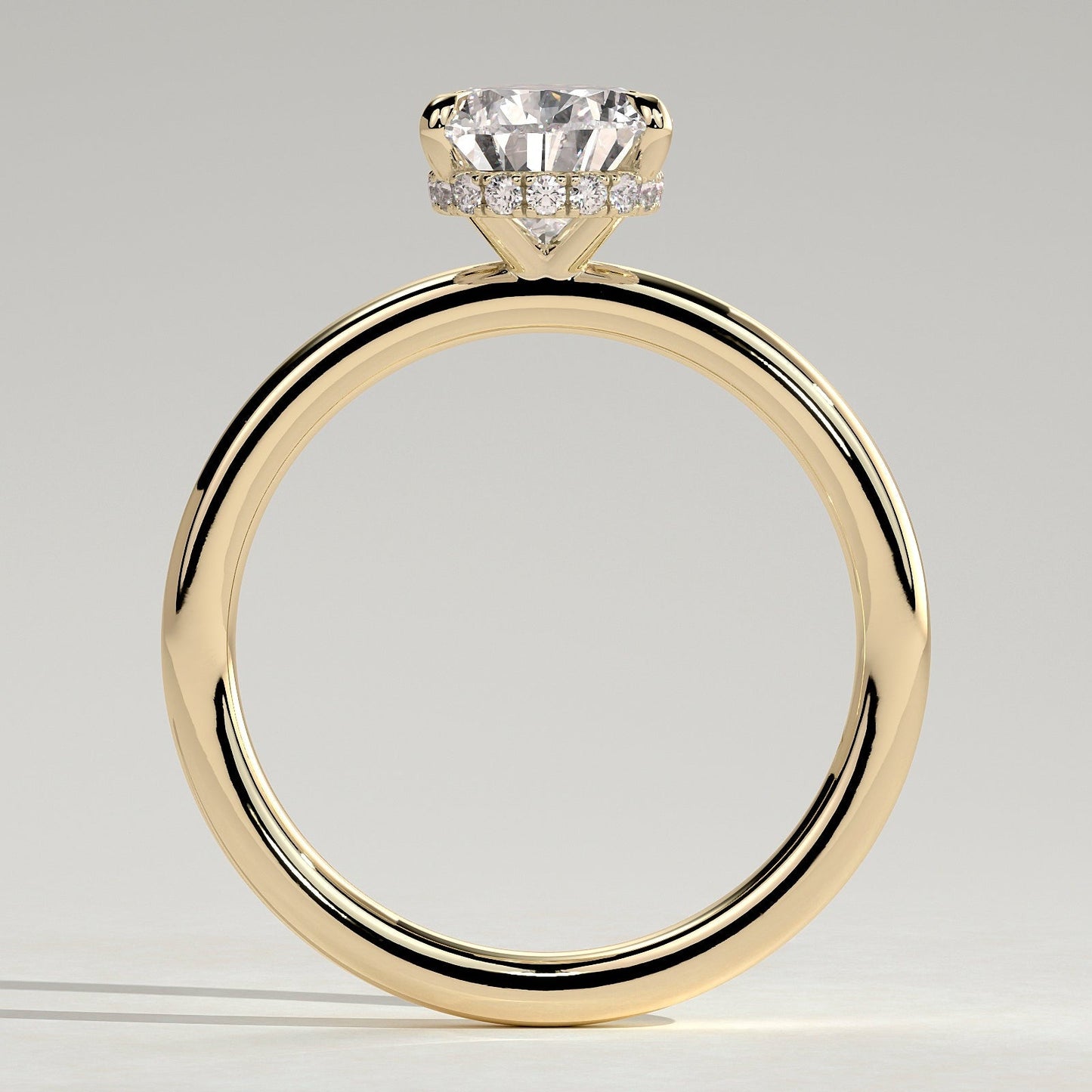 2 CT Pear Hidden Halo Moissanite Engagement Ring