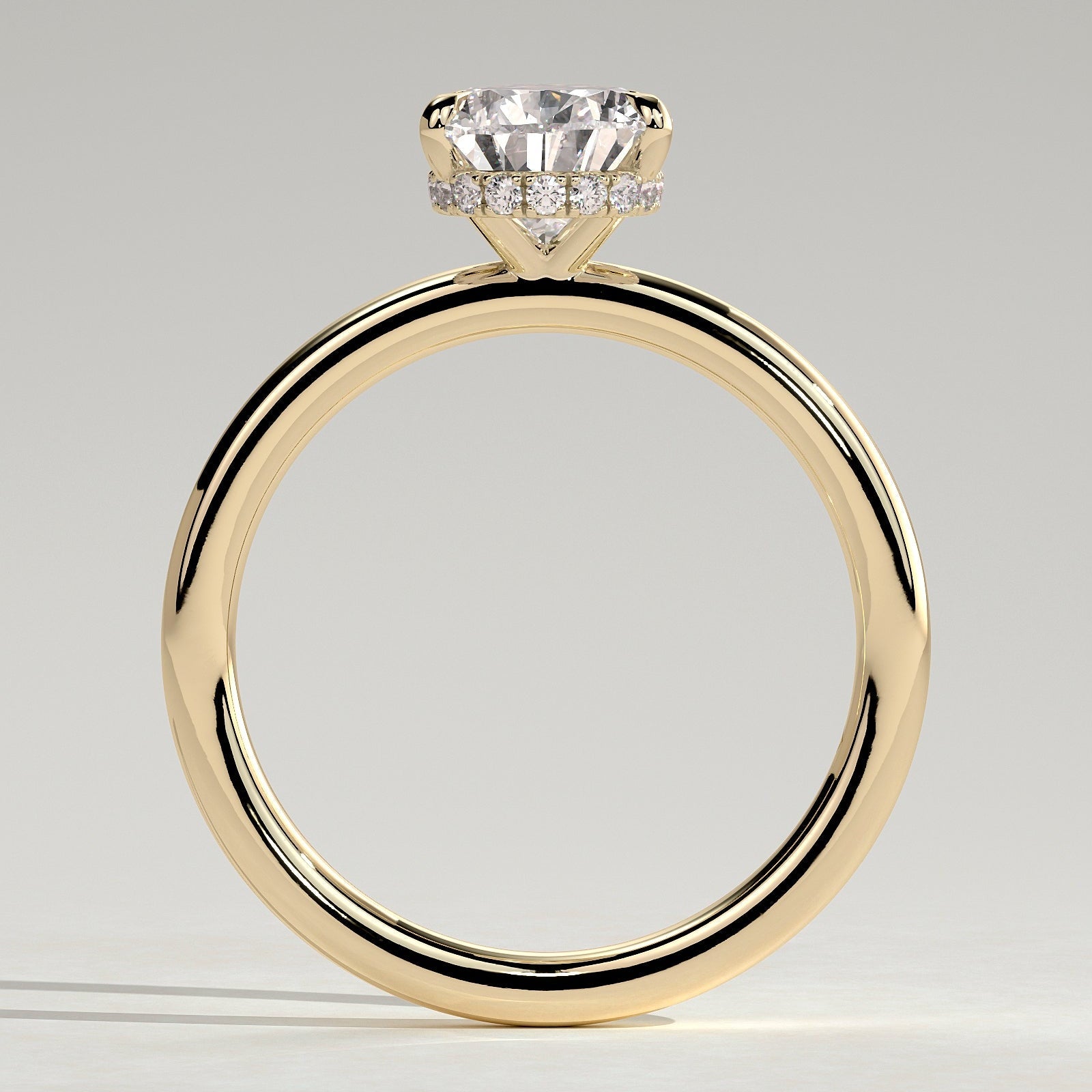 2 CT Pear Hidden Halo Moissanite Engagement Ring