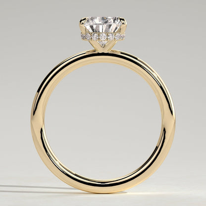 2 CT Pear Hidden Halo Moissanite Engagement Ring