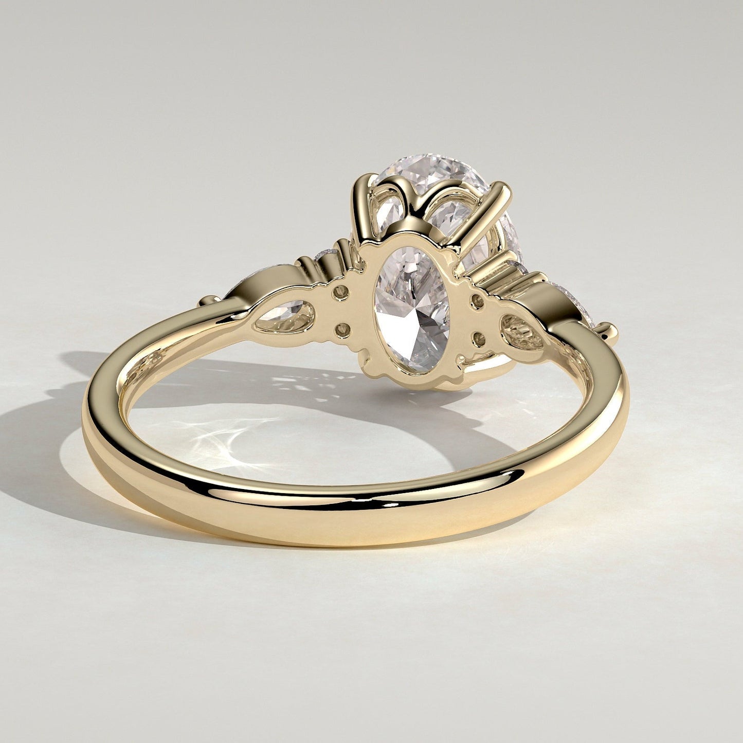 2 CT Oval Cluster Moissanite Engagement Ring