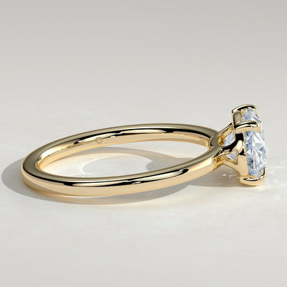 2 CT Oval Solitaire Moissanite Engagement Ring