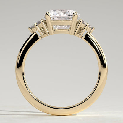 2 CT Round Cluster Moissanite Engagement Ring