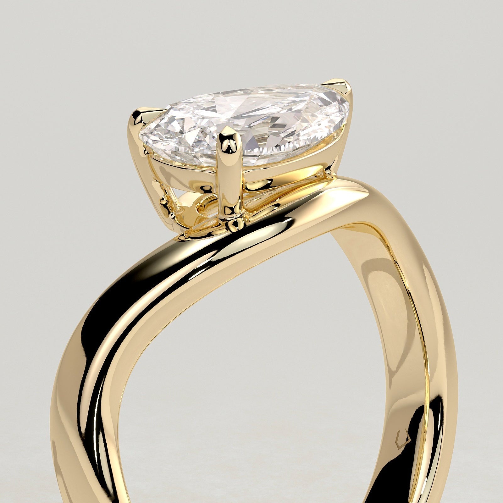 2 CT Pear Solitaire Moissanite Engagement Ring