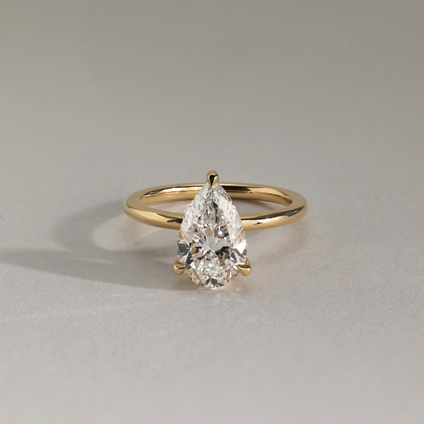 2 CT Pear Solitaire Moissanite Engagement Ring