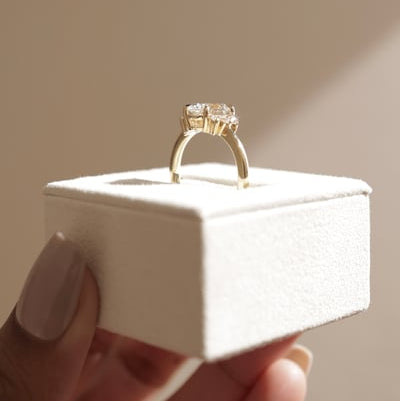 2 CT Oval Cluster Moissanite Engagement Ring