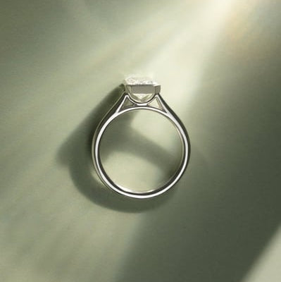2 CT Radiant Bezel Solitaire Moissanite Engagement Ring