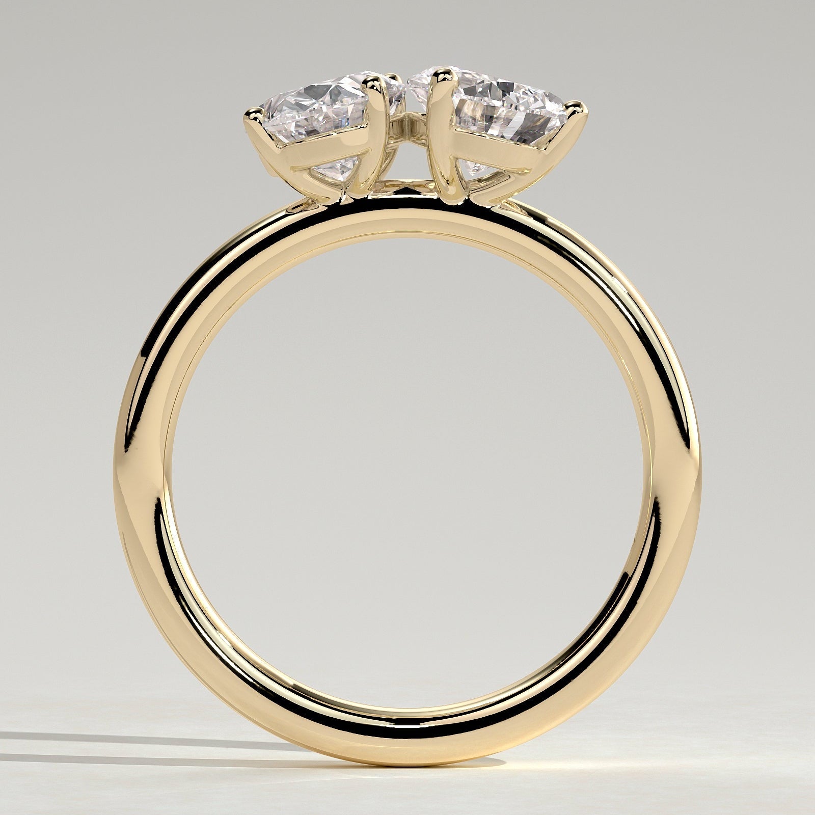 1 CT Pear Toi et Moi Moissanite Engagement Ring