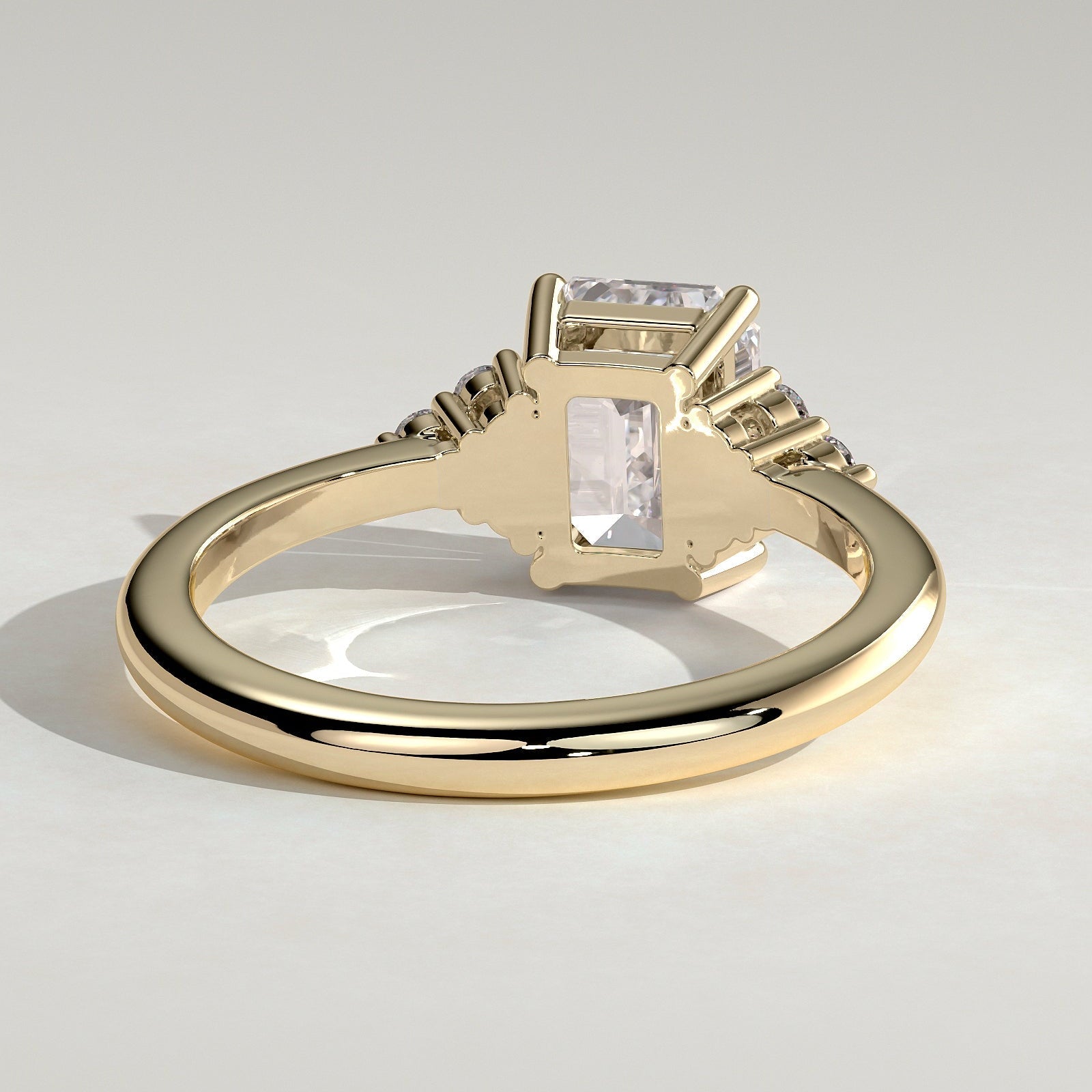2 CT Emerald Cluster Moissanite Engagement Ring