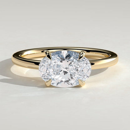 2 CT Oval Solitaire Moissanite Engagement Ring