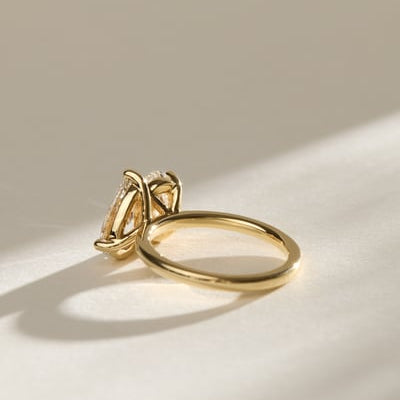 1 CT Pear Toi et Moi Moissanite Engagement Ring