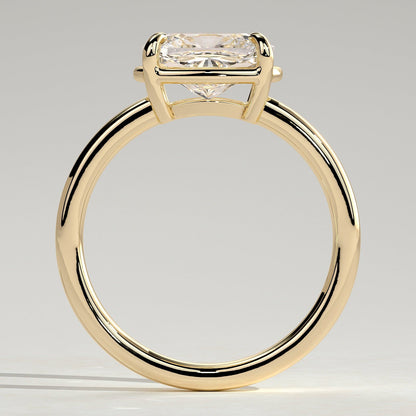2 CT Elongated Cushion Solitaire Moissanite Engagement Ring