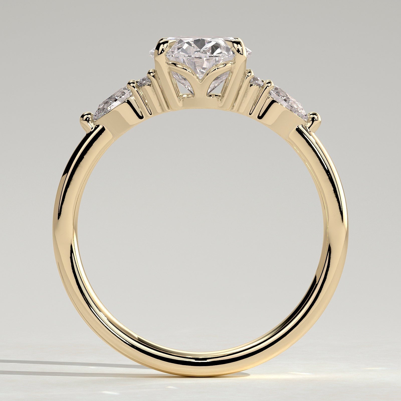 2 CT Oval Cluster Moissanite Engagement Ring
