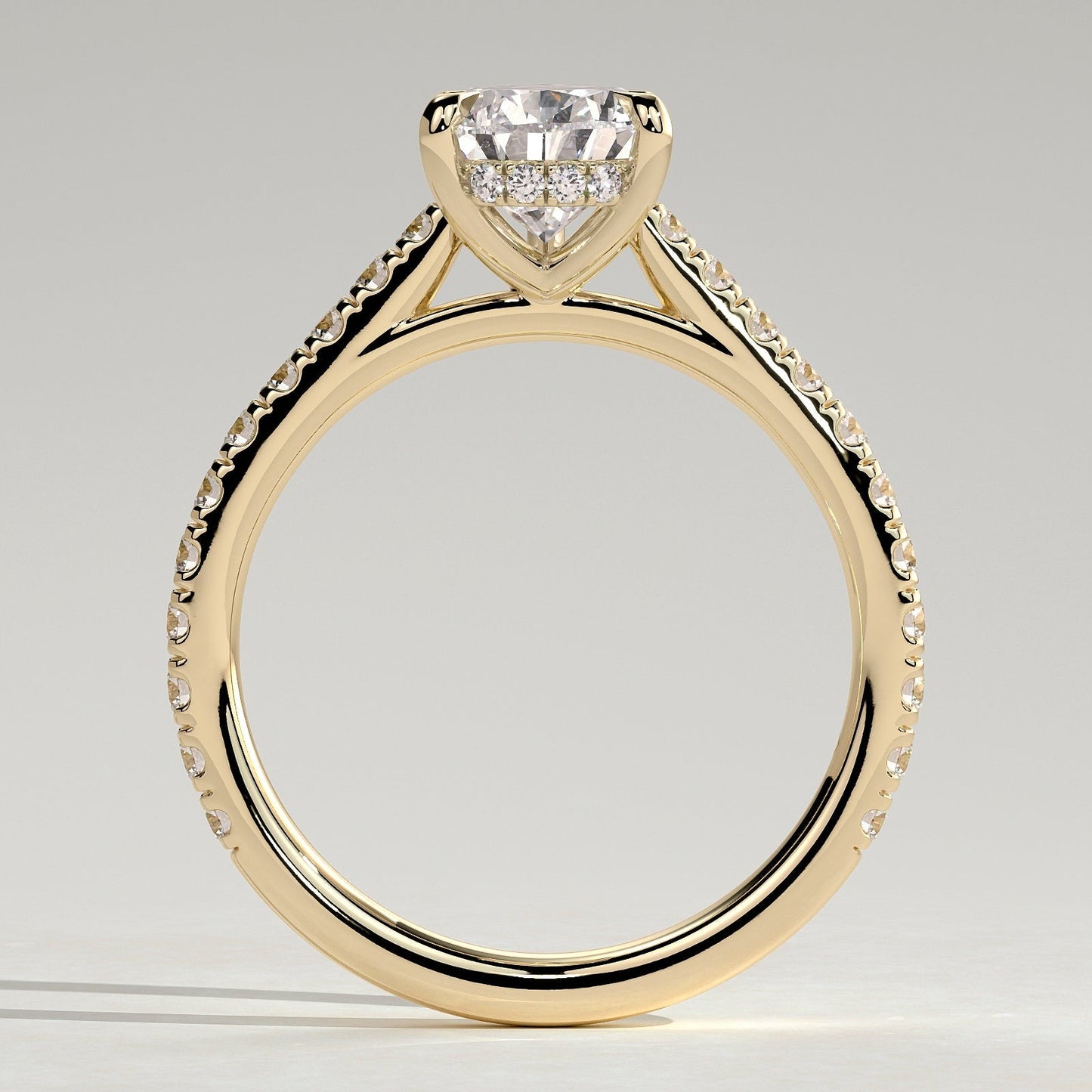 2 CT Pear Pave Moissanite Engagement Ring